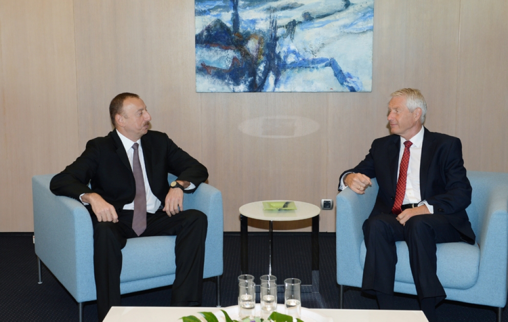 Aserbaidschans Präsident Ilham Aliyev traf sich mit dem Generalsekretär des Europarates Thorbjørn Jagland VIDEO