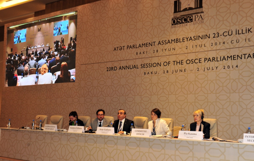 Bakıda ATƏT Parlament Assambleyasının iyirmi üçüncü illik sessiyası çərçivəsində komitə iclasları və xüsusi müzakirə keçirilmişdir VİDEO