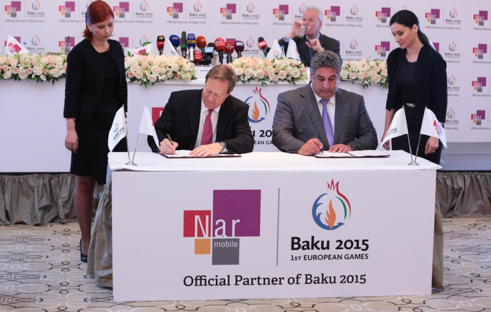 “Bakı-2015” Avropa Oyunları Əməliyyat Komitəsi ilə “Nar Mobile” şirkəti arasında rəsmi tərəfdaşlıq razılaşması imzalanmışdır VİDEO