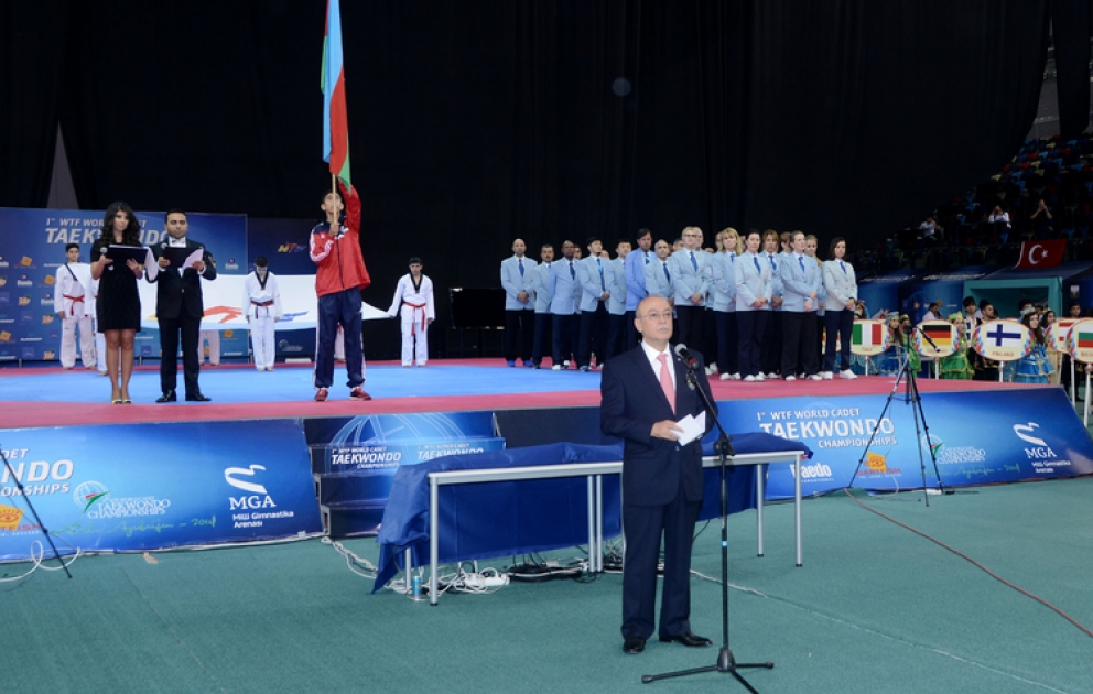 Bakıda taekvondo üzrə yeniyetmələr arasında birinci dünya çempionatının təntənəli açılış mərasimi keçirilib VİDEO