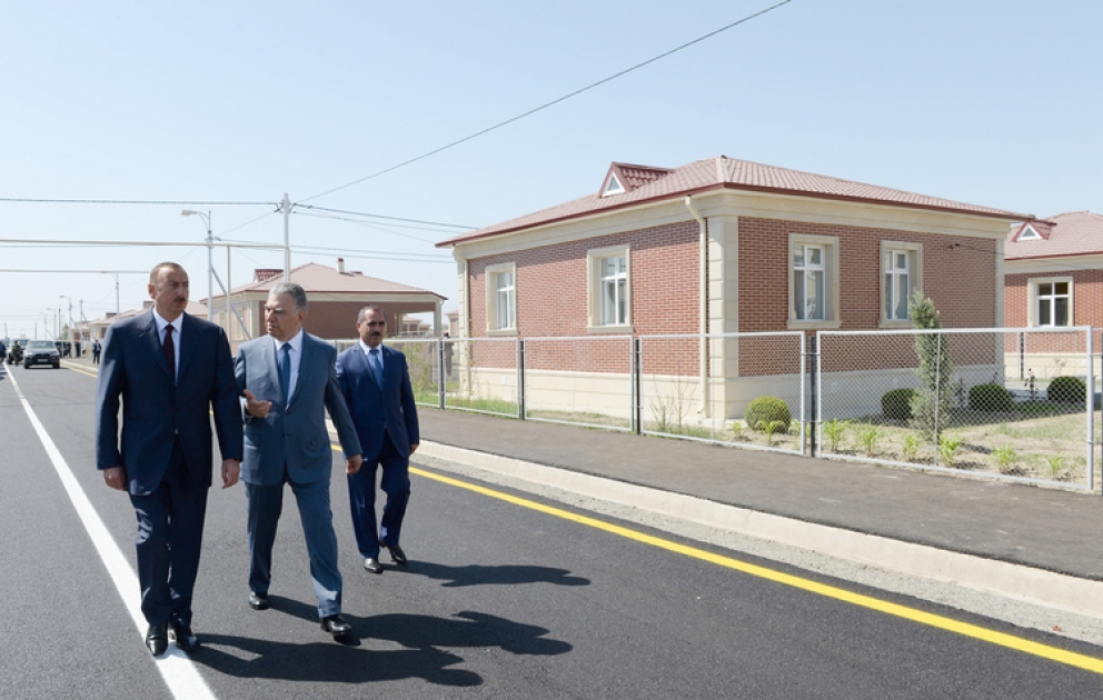 Prezident İlham Əliyev Ağdam rayonunda 632 məcburi köçkün ailəsi üçün salınan yeni qəsəbənin açılışında iştirak edib VİDEO