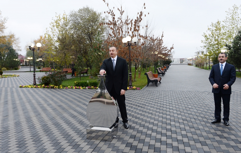 Prezident İlham Əliyev Sabirabad şəhərinə içməli suyun verilməsi mərasimində iştirak edib VİDEO
