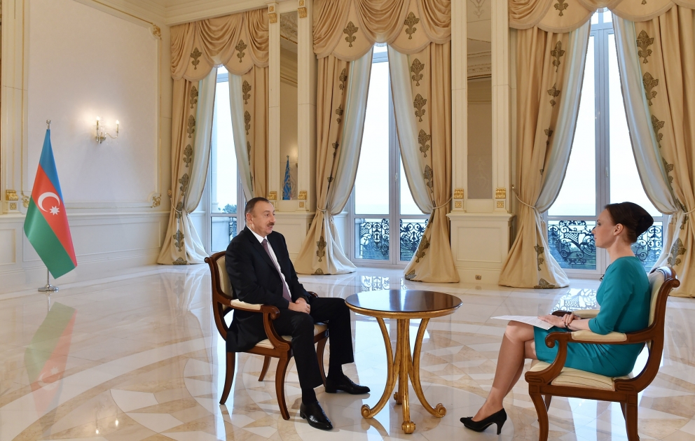 Prezident İlham Əliyev “Rossiya-24” informasiya telekanalına müsahibə verib VİDEO