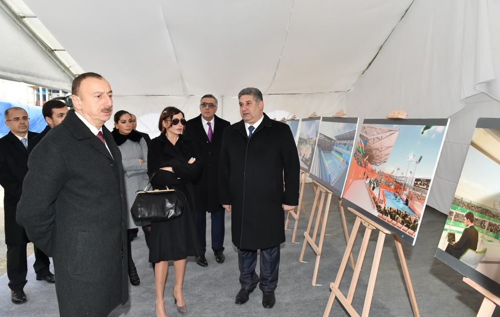Prezident İlham Əliyev “Baku Sport City”də, Su İdmanı Sarayında və Dövlət Bayrağı Meydanının ərazisində inşaat işlərinin gedişi ilə tanış olub VİDEO