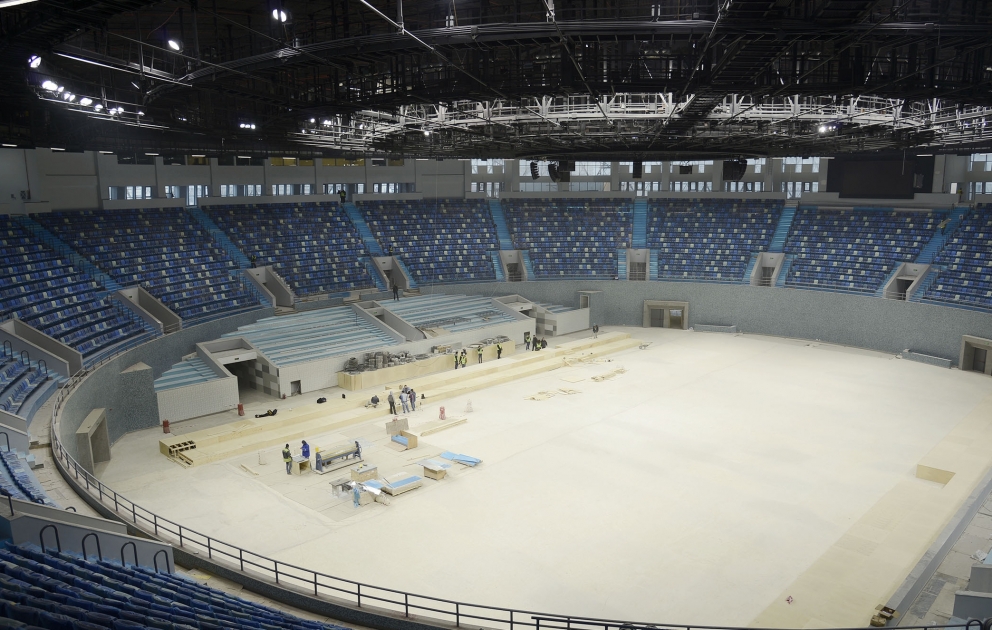 Heydər Əliyev adına İdman Arenası Avropa standartlarına uyğun yenidən qurulur VİDEO