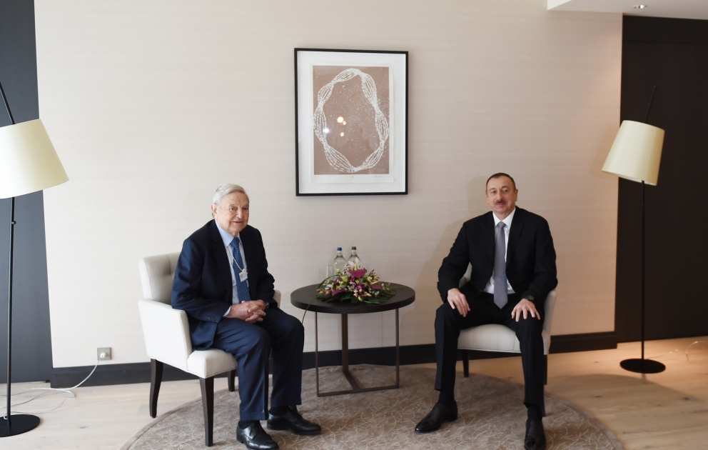Prezident İlham Əliyev “Soros Fondu”nun təsisçisi Corc Soros ilə görüşüb VİDEO