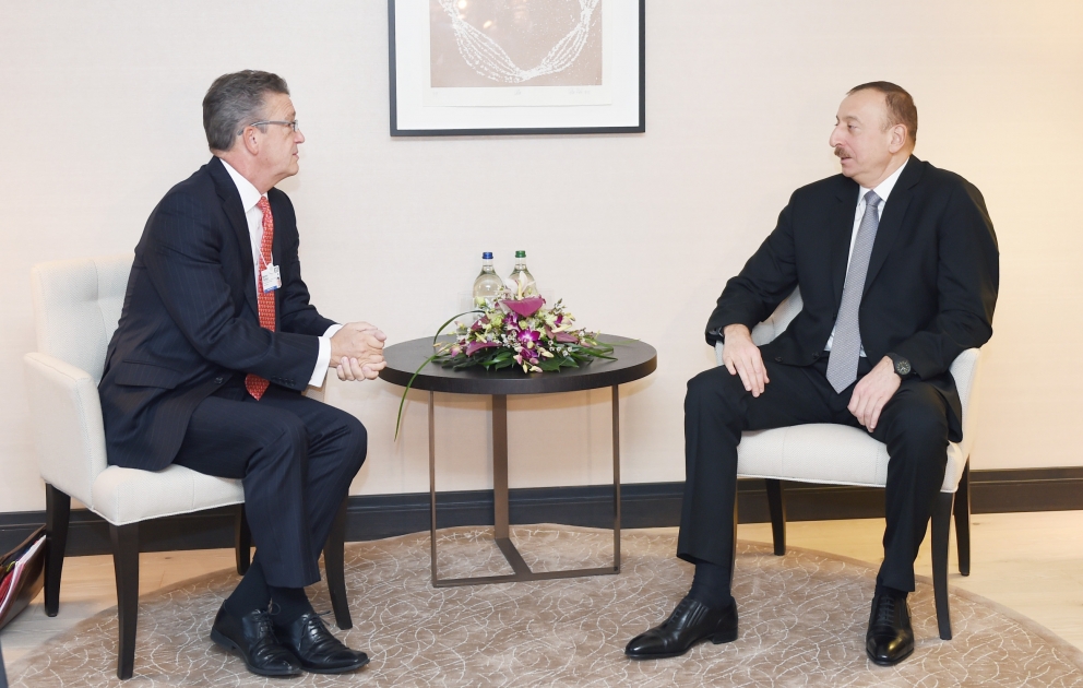 Prezident İlham Əliyevin “Swiss Re Global Partnership” şirkətinin sədri ilə görüşü VİDEO