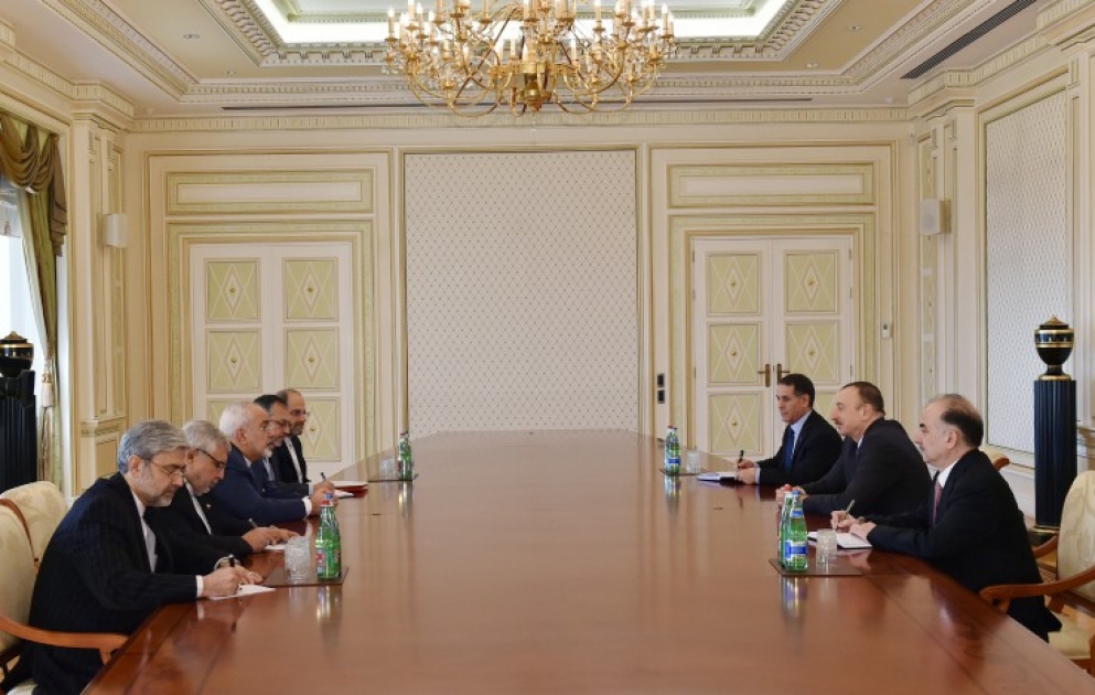 President Ilham Aliyev received a delegation led by the Foreign Minister of Iran VIDEO