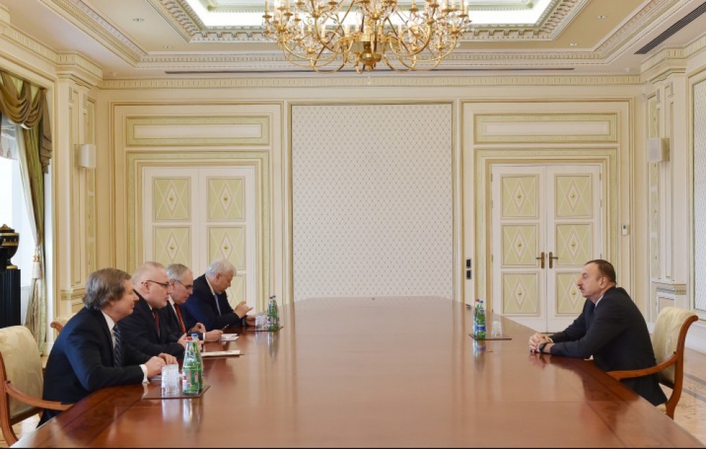 President Ilham Aliyev received the co-chairs of the OSCE Minsk Group and the Personal Representative of the OSCE Chairperson-in-Office VIDEO