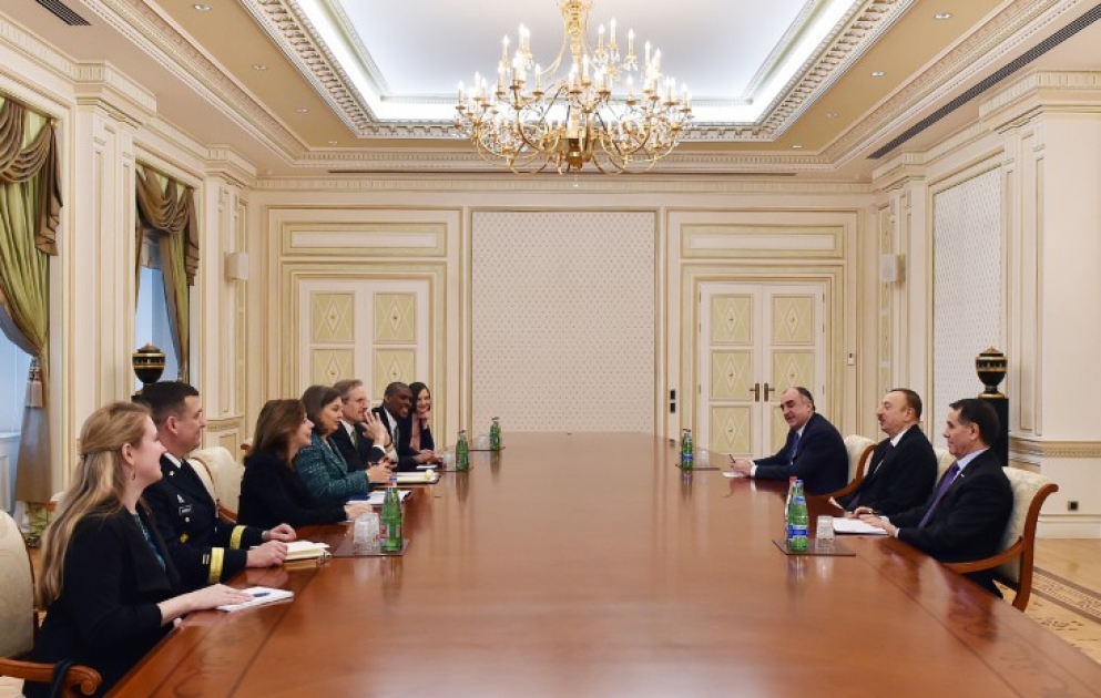 President Ilham Aliyev received a delegation led by the U.S. Assistant Secretary of State for European and Eurasian Affairs VIDEO