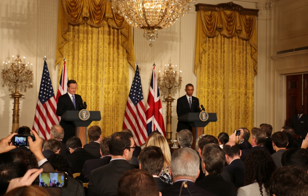 Barak Obama və Devid Kemeron terrorizmə qarşı mübarizə metodlarını müzakirə ediblər VİDEO