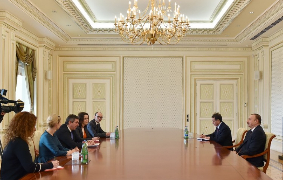 Le président Ilham Aliyev a reçu la délégation européenne VIDEO