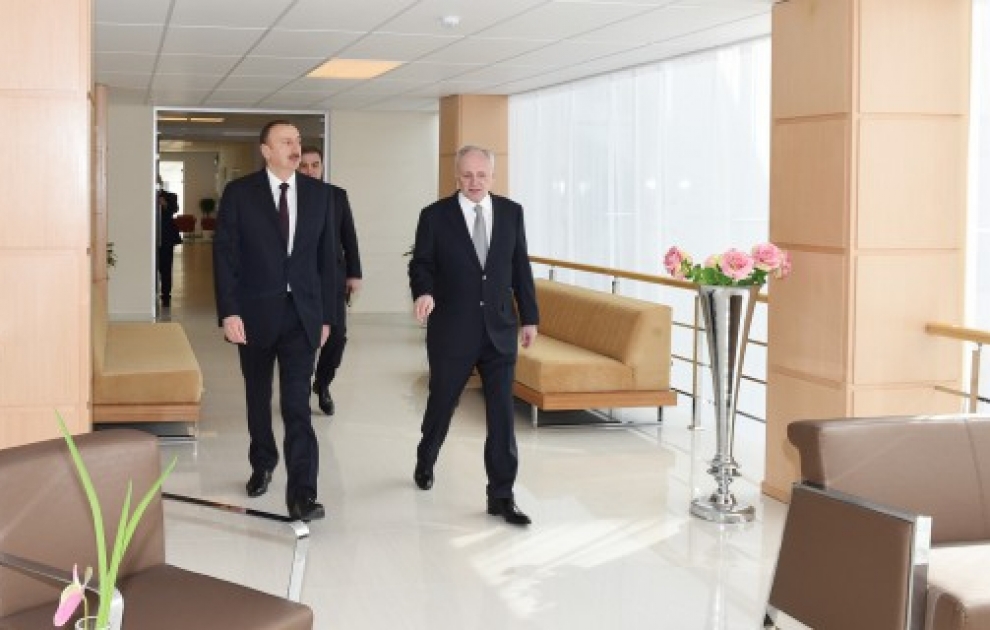 President Ilham Aliyev reviewed the reconstruction work at Mingachevir City Central Hospital VIDEO