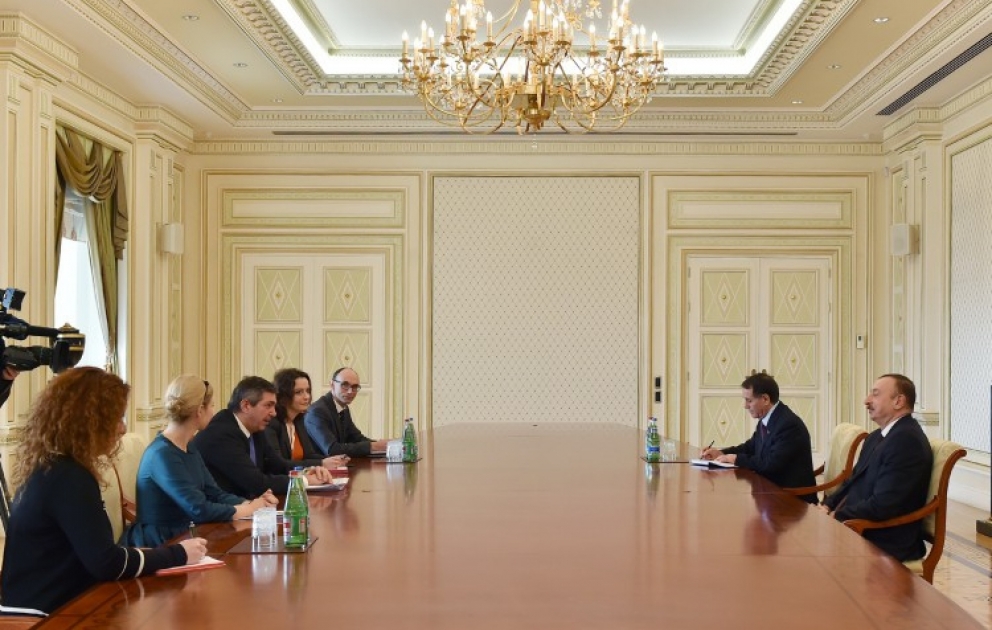 President Ilham Aliyev received a delegation led by the EU Special Representative for Human Rights VIDEO