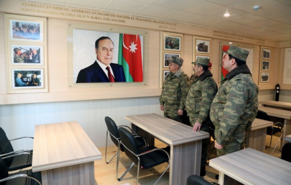 Cəbhə bölgəsində yeni tikilən hərbi hissə istifadəyə verilib VİDEO