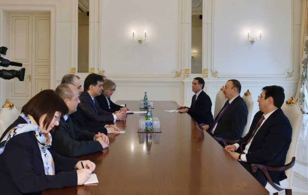 Aserbaidschans Präsident Ilham Aliyev hat eine Delegation um den Vorsitzenden des Nationalen Rates des slowenischen Parlaments empfangen VIDEO