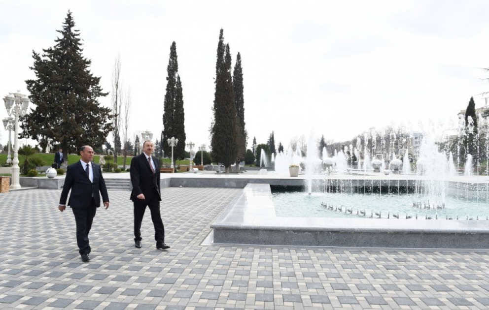 Le parc Heydar Aliyev mis en service à Barda VIDEO