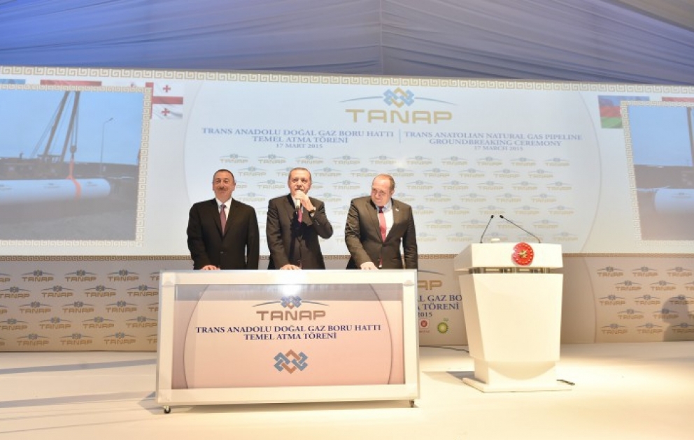 Trans-Anadolu qaz boru kəmərinin təməli qoyulub VİDEO