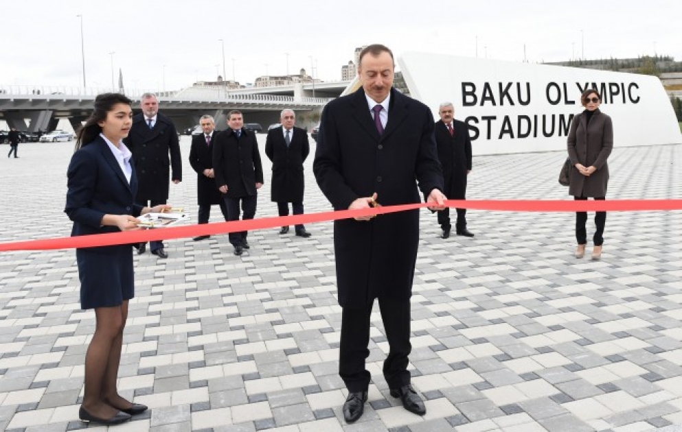 Azərbaycan Prezidenti İlham Əliyev Bakı Olimpiya Stadionunun açılışında iştirak edib VİDEO