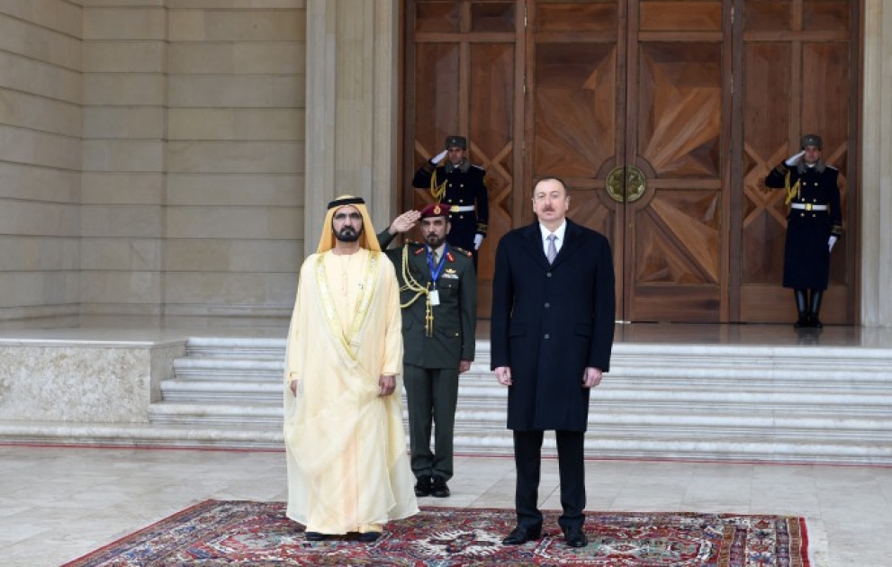 Official welcoming ceremony for Vice President, Prime Minister of the United Arab Emirates was held VIDEO