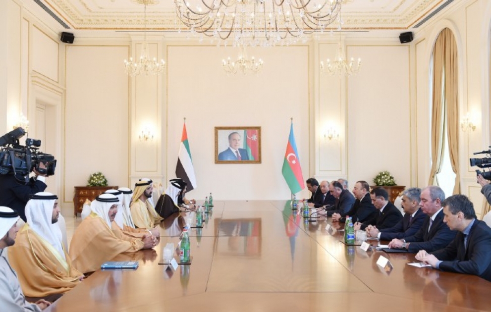 Treffen des Präsidenten Ilham Aliyev und Seiner Hoheit Scheich Mohammed bin Rachid Al Maktoum in erweitertem Format VIDEO