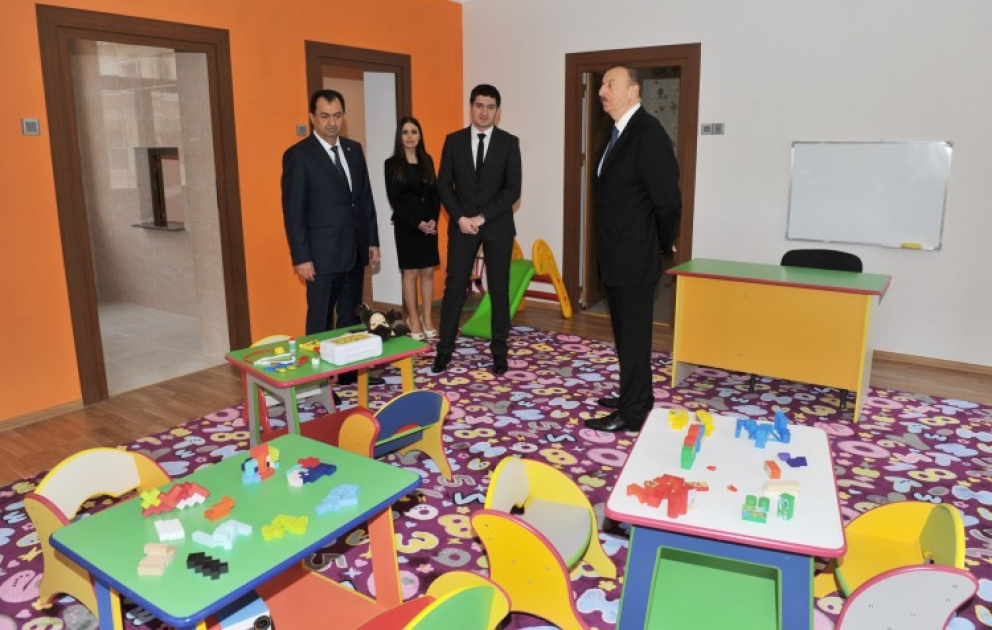President Ilham Aliyev attended the opening of a newly-constructed kindergarten in Lankaran VIDEO