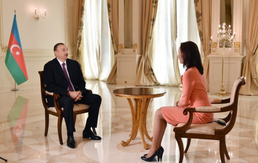 Le président azerbaïdjanais Ilham Aliyev a accordé une interview à la chaîne Rossia-24 VIDEO