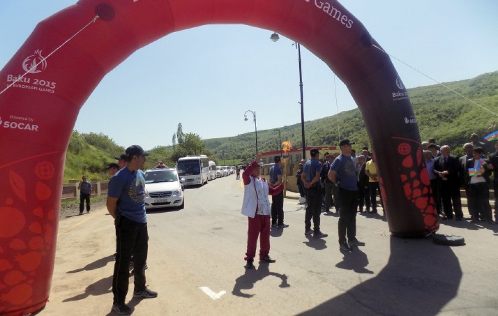 Fackel der ersten Europaspiele Baku-2015 wurde in der Region Yardimli gebracht VIDEO