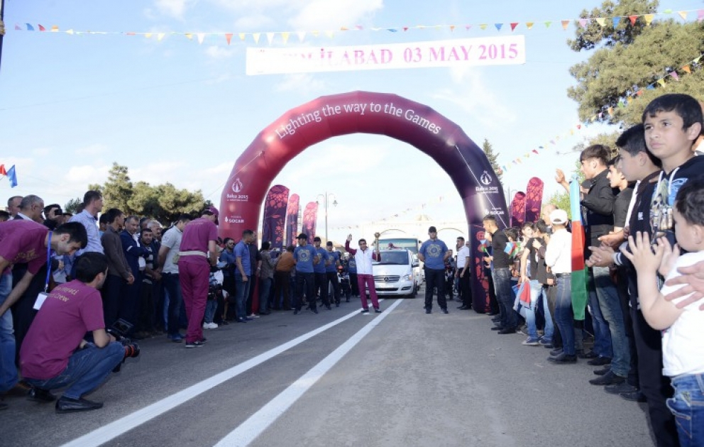 Journey of Baku 2015 Flame continues south to Jalilabad VIDEO