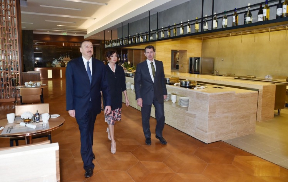 President Ilham Aliyev attended the opening of “Inturist” hotel in Baku VIDEO