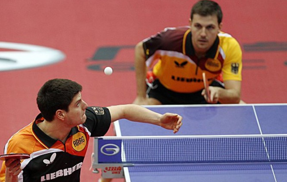 Les stars allemandes du tennis de table Timo Boll et Dimitri Ovtcharov prétendent à la victoire aux Jeux Européens à Bakou VIDEO