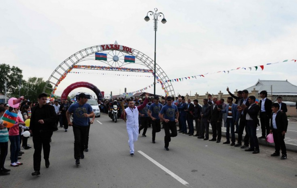 Azerbaijan’s Imishli welcomes torch of European Games VIDEO