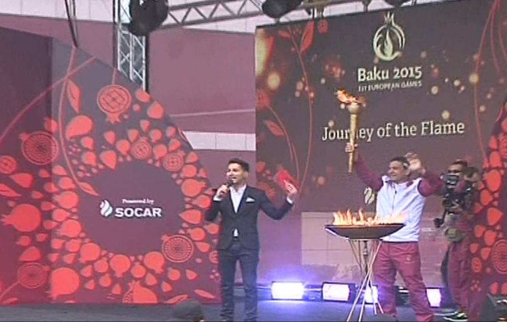 “Bakı-2015”-in məşəl estafeti qədim Beyləqanda VİDEO