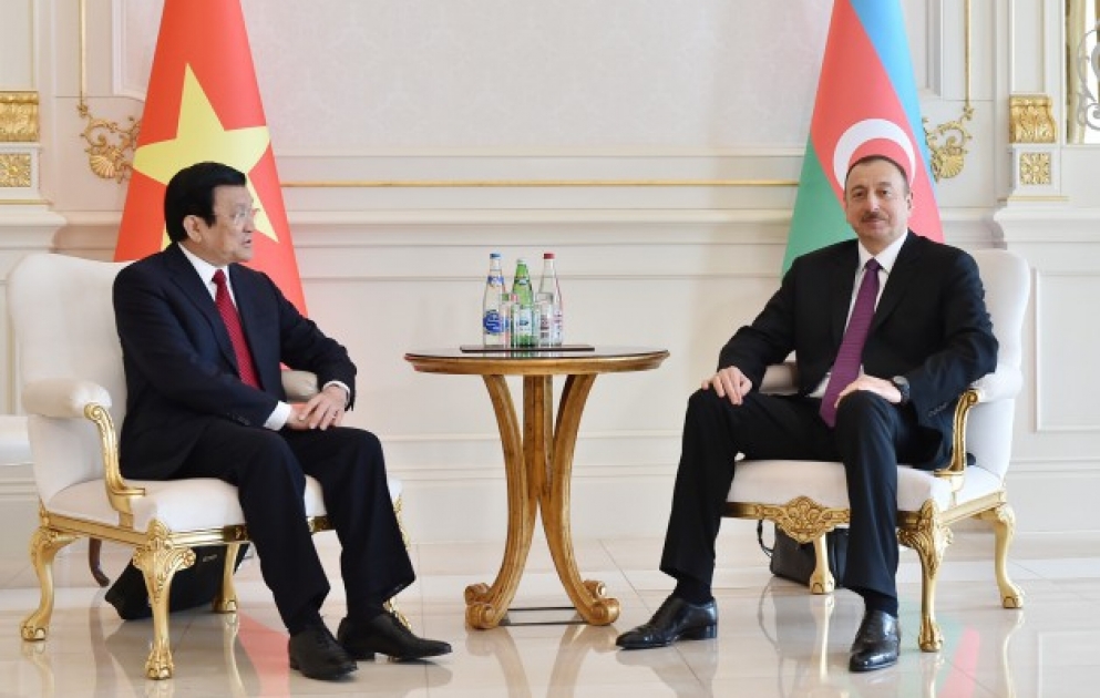 President Ilham Aliyev and President of Vietnam Truong Tan Sang held a one-on-one meeting VIDEO
