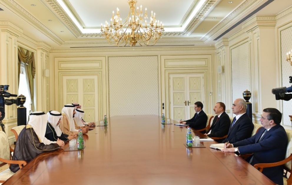 Präsident Ilham Aliyev hat eine Delegation um den Handels- und Industrieminister von Königreich Saudi-Arabien empfangen VIDEO