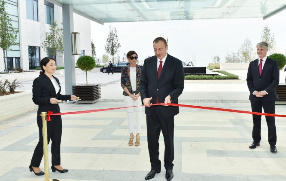 President Ilham Aliyev attended the opening of “Bulvar Hotel” VIDEO