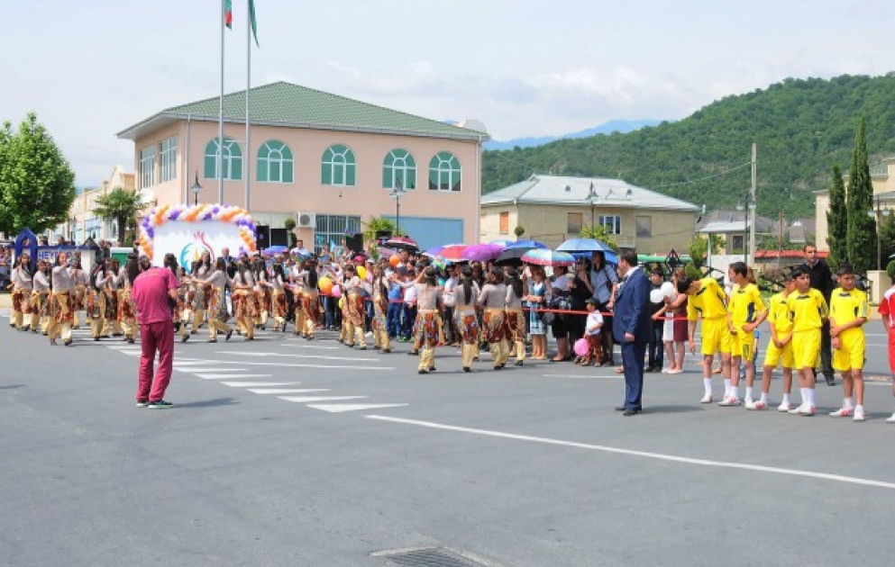 Journey of Baku 2015 Flame arrives in Balakan VIDEO