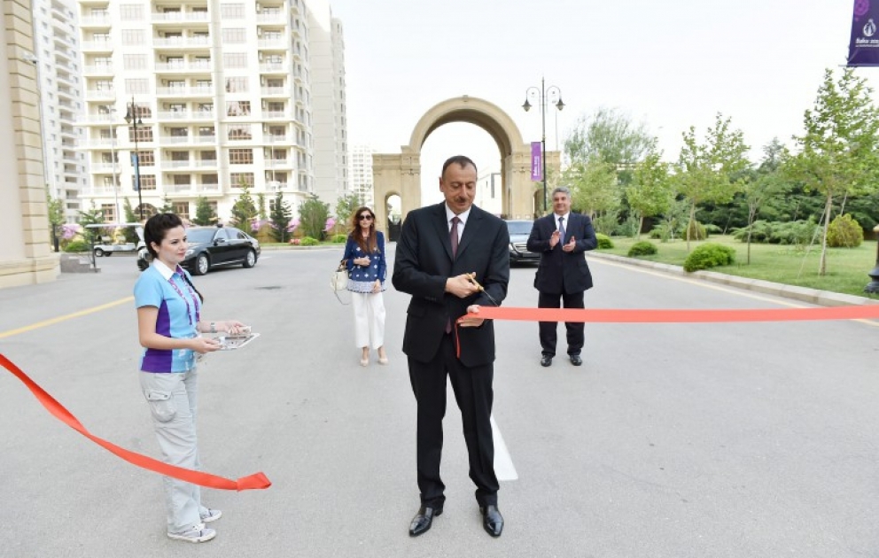 President Ilham Aliyev attended the opening of the Athletes and Media Villages of the first European Games VIDEO