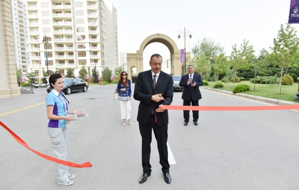 Le président Ilham Aliyev et son épouse Mehriban Aliyeva ont participé à l’inauguration des villages d’athlètes et média des premiers Jeux Européens VIDEO