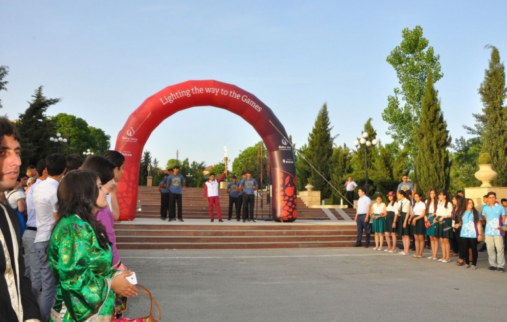 Shamakhi welcomes flame of Baku 2015 VIDEO