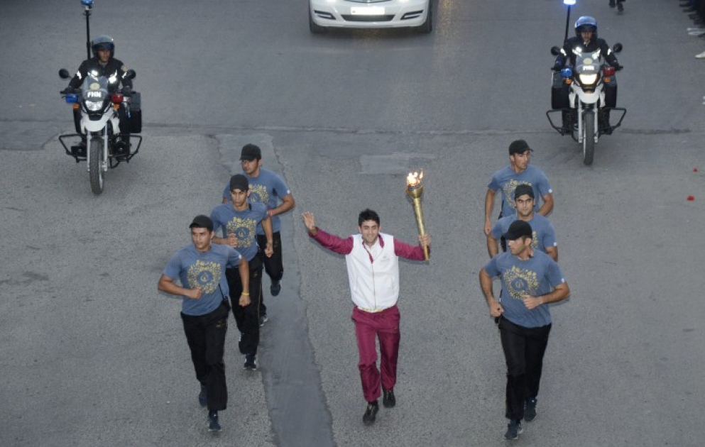 Journey of Baku 2015 flame arrives in Guba VIDEO