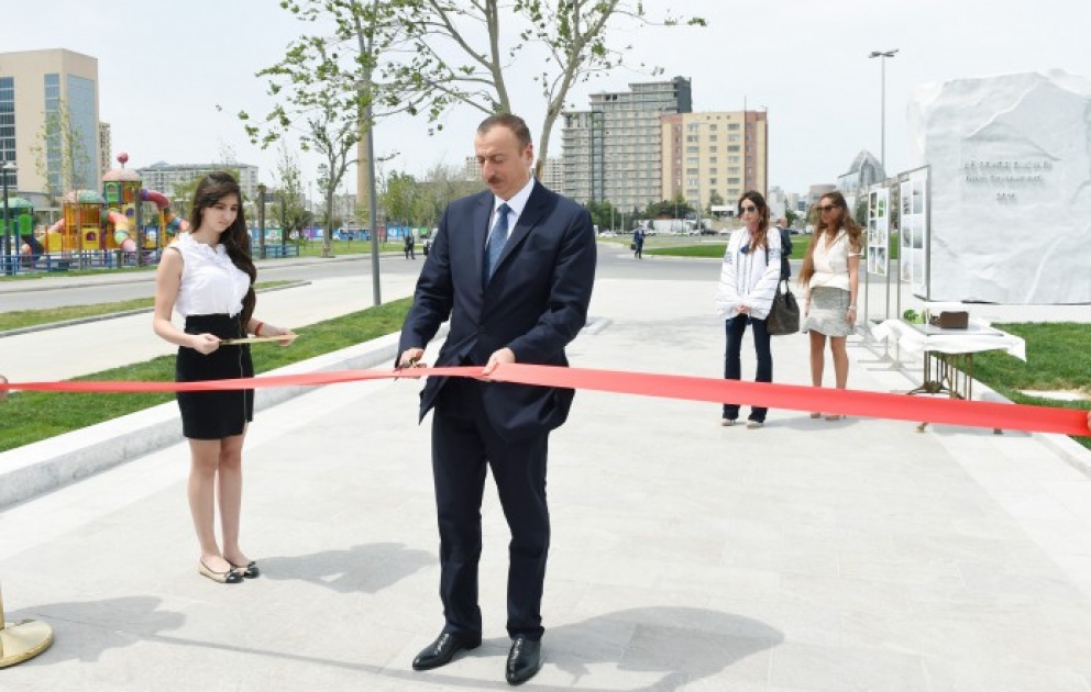 President Ilham Aliyev attended the opening of the Baku White City boulevard VIDEO