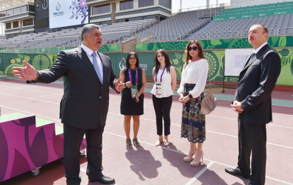 Präsident Ilham Aliyev hat das Tofiq Bahramov-Stadion besucht VIDEO