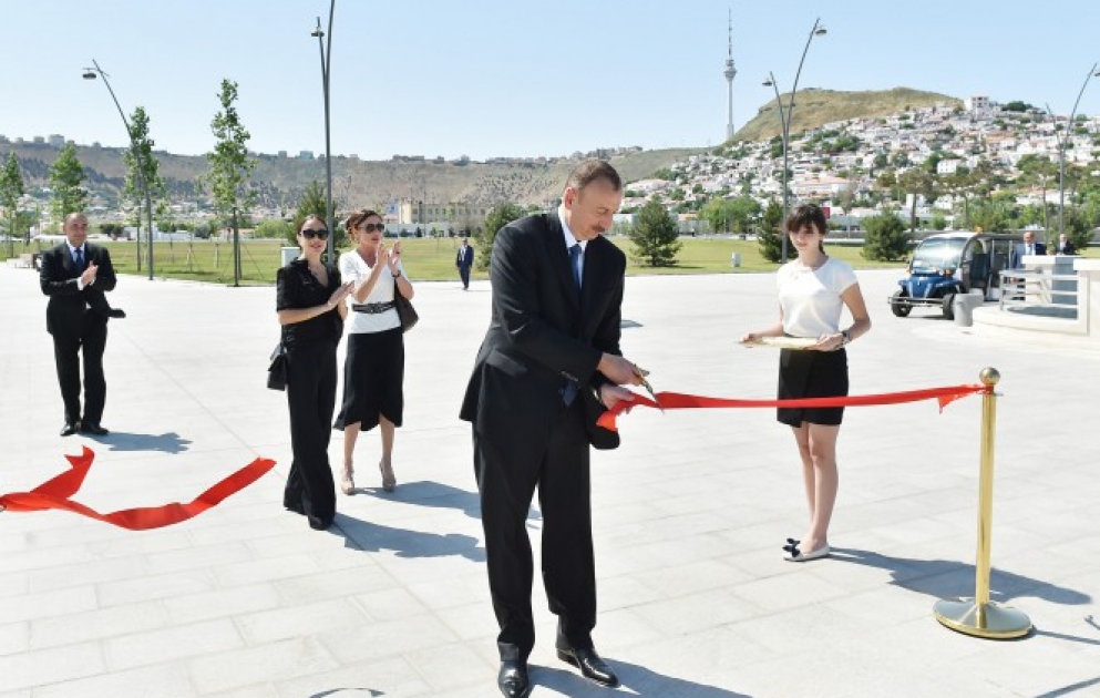 President Ilham Aliyev attended the opening of Bayil Boulevard VIDEO