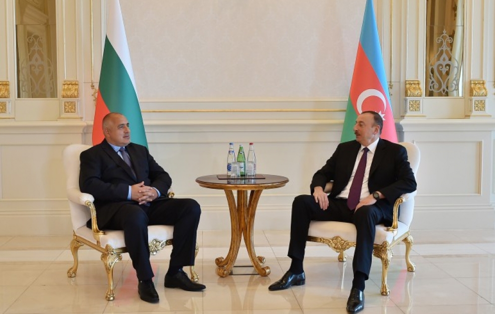 Aserbaidschans Präsident Ilham Aliyev hat den bulgarischen Premierminister Bojko Borissow empfangen VIDEO