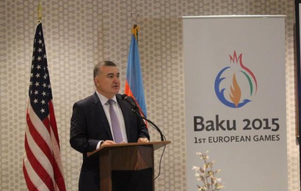 Birinci Avropa Oyunlarının açılış mərasimi münasibətilə Vaşinqtonda tədbir keçirilib VİDEO