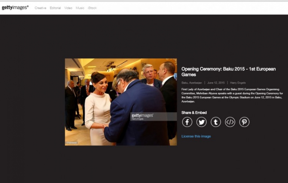 “Getty İmages” foto agentliyinin saytında birinci Avropa Oyunlarının açılış mərasimini əks etdirən şəkillər yerləşdirilib VİDEO