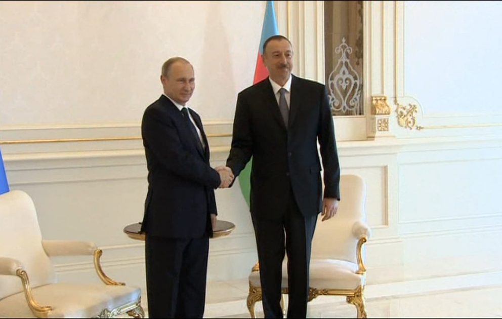 Azərbaycan Prezidenti İlham Əliyevin və Rusiya Prezidenti Vladimir Putinin görüşü VİDEO