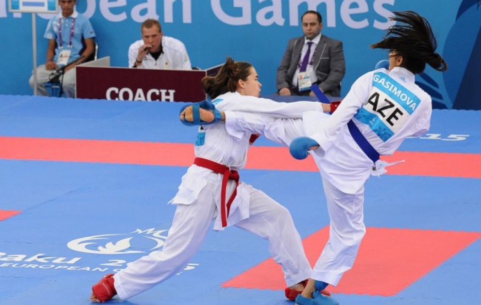 “Bakı-2015”-in karate yarışında Azərbaycanın 3 qadın və üç kişi idmançısı mübarizə aparır [YENİLƏNİB] VİDEO