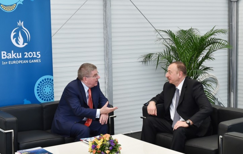 President Ilham Aliyev met with President of the International Olympic Committee Thomas Bach VIDEO